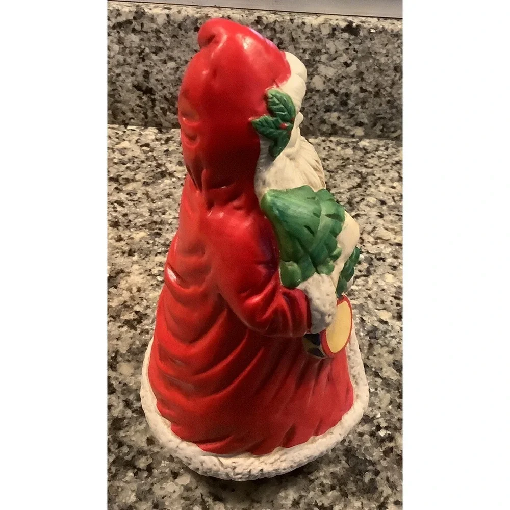 VINTAGE LARGE OLD FASHION-STYLE, BISQUE ST. NICHOLAS MUSIC BOX